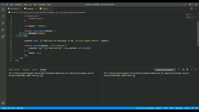 RabbitMQ Node.js - Hola mundo смотреть онлайн