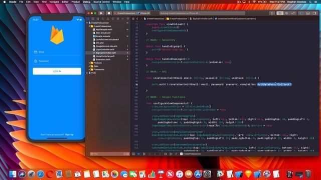 How To Build A Login Page w/ Firebase | Keep User Logged In | Swift 4 смотреть онлайн
