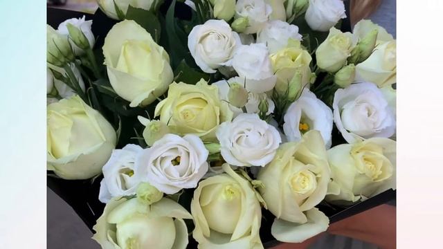 Букет из белых роз и лизиантуса м смотреть онлайн