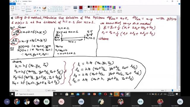 RK method for simultaneous two first order differential equation (Numerical Methods( смотреть онлайн