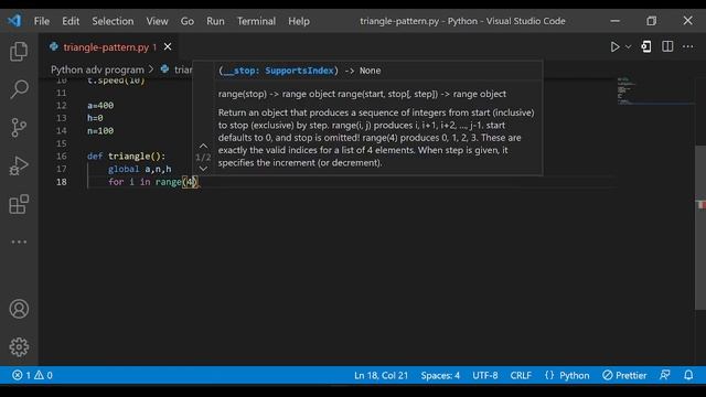 Python Turtle Graphics-14| Triangle Pattern Shape Drawing| Python Turtle Video|WhatsApp Status| смотреть онлайн