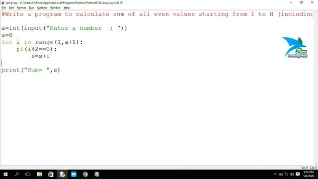 Python Programs using for loop l range() function l for loop in Python смотреть онлайн