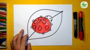 Как нарисовать Божью Коровку, Урок рисования для детей от 3 лет