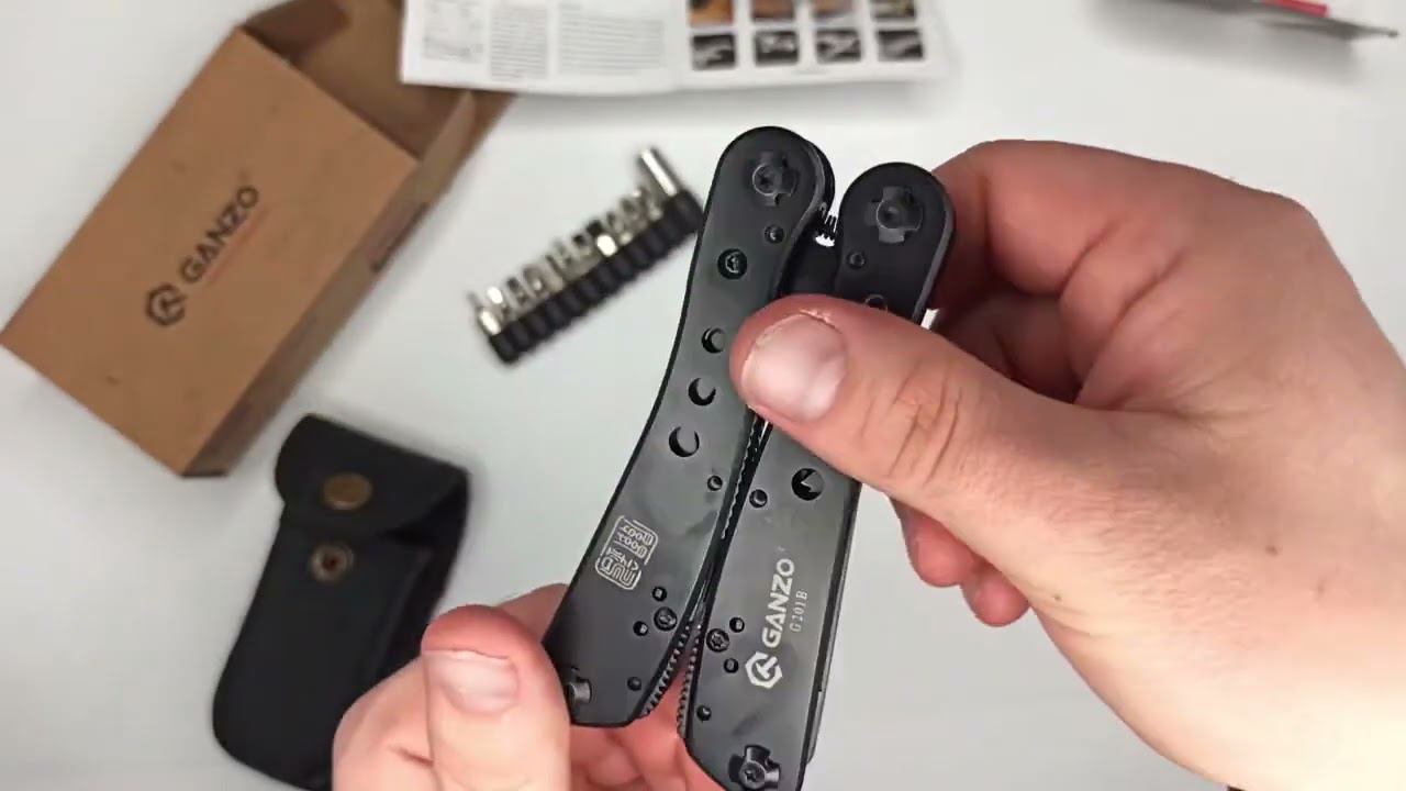 Распаковка Unboxing мультитула Ganzo G201 B смотреть онлайн