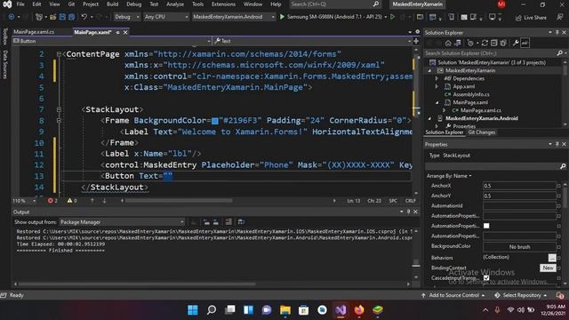 Masked Entry Xamarin | How to use Masked entry in xamarin смотреть онлайн