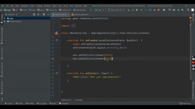 Handle Multiple Buttons in Android Studio using [ KOTLIN ] смотреть онлайн