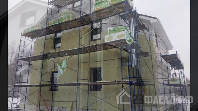 п. Ветелево. Японские фиброцементные панели Kmew. Отделка фасада дома из газосиликата. смотреть онлайн