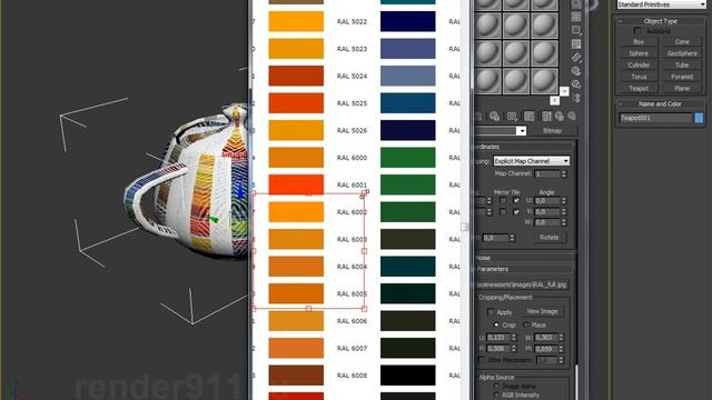 Использование RAL-текстуры в 3ds max смотреть онлайн
