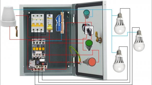 Ящик управления освещением.