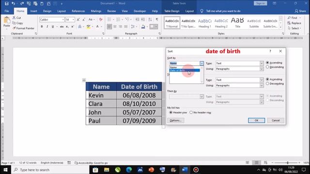 How to Sort by Date in Microsoft Word смотреть онлайн