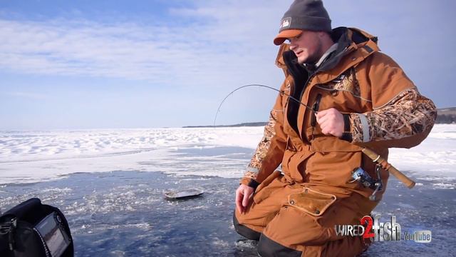 Ice Fishing The LARGEST Lake In The World