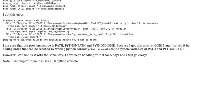 GIS: QGIS 2.18 ImportError: DLL load failed: The specified module could not be found смотреть онлайн