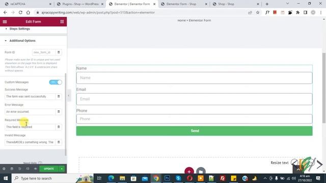 How to Add Custom Success Message After Form Submit in Elementor Pro WordPress | Custom Messages смотреть онлайн