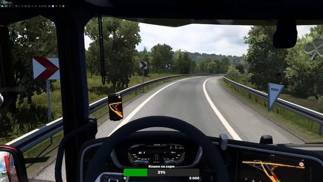 Euro Truck Simulator 2. TMP+VTCW. Симуляторный режим. Развозим валентинки. Часть 1. смотреть онлайн