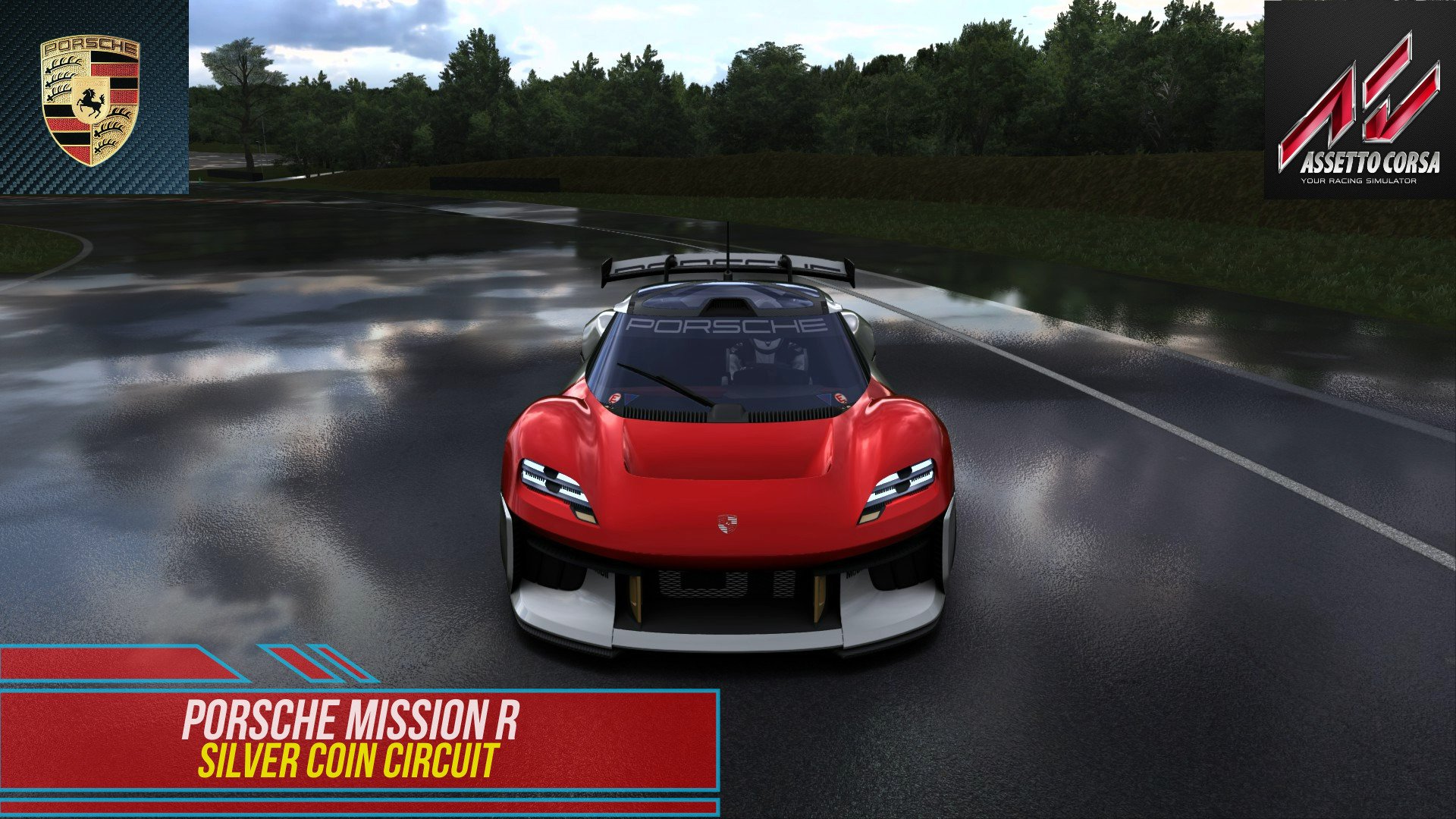 Porsche Mission R - Silver Coin Circuit / Assetto Corsa. смотреть онлайн