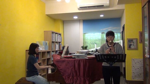 旻蓁 (Descant Recorder) 婕怡 (Piano) Sight-Reading/視奏讀譜訓練 (repeat) Telemann Partita 1, TWV 41:B1 Aria 1 смотреть онлайн