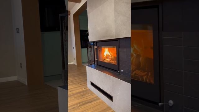 Камин с датской топкой в облицовке из керамогранита #камины #hwam #степан_знает #монтажкаминов смотреть онлайн