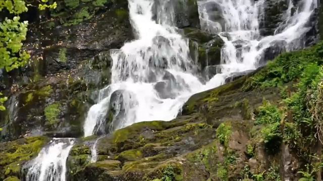 Stormy mountain river. The noise of a waterfall in the forest.(White noise for sleep and meditation смотреть онлайн
