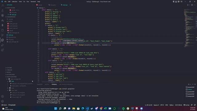 Task Manger Using python and SQLite смотреть онлайн
