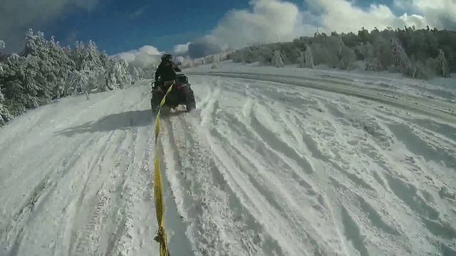 Лыжи, Ай-Петри, 26км-канатная дорога/ Skiing Ai-Petri, from 26km to cableway смотреть онлайн