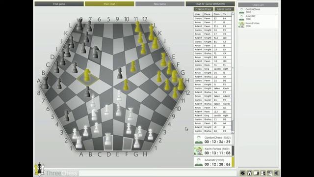 Chess Game on Three Chess.com: 15 min. White - March 16, 2012 смотреть онлайн
