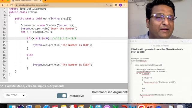 LECTURE 13 JAVA COMPARE NUMBER IS ODD or EVEN ???? смотреть онлайн