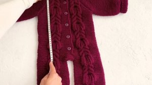 Комбинезон спицами/реглан снизу/детский комбинезон спицами 3-6 мес/ реглан сверху комбинезон