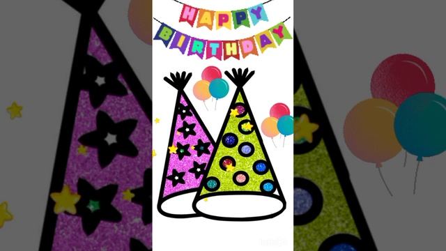 ?Happy Birthday Cap Coloring Page For Kids #HBD #happybirthday #drawing #coloring #colors #painting смотреть онлайн