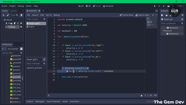 Godot 3.3: Create a 2D Platformer Game - #2 Gravity & Jump | #godotengine смотреть онлайн
