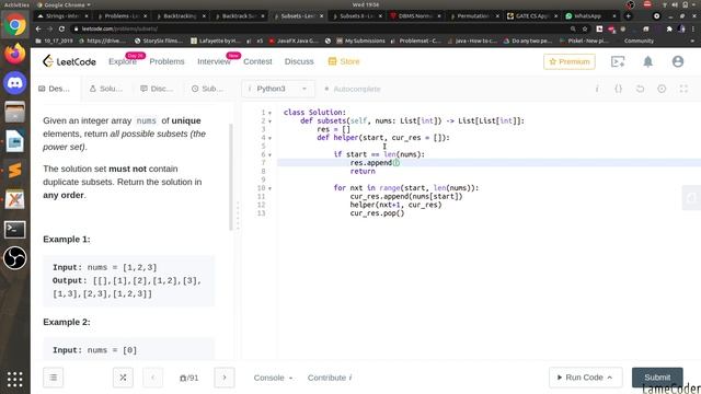 78 Subsets LEETCODE | Thought Process | Backtracking tutorial | Concept of Recusion | Python3 смотреть онлайн