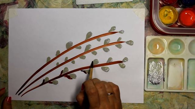 Как нарисовать вербу. смотреть онлайн