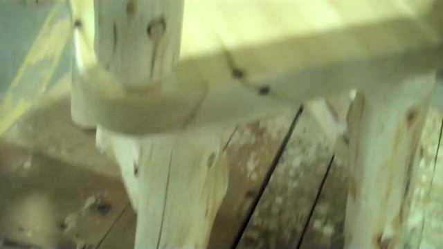 Cedar Lake Ladderback Log Arm Dining Chair | Log Dining Room | Rustic Dining смотреть онлайн