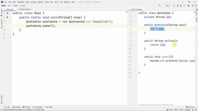 (2021) Java dasturlash tili. 17-Dars: Constructor смотреть онлайн
