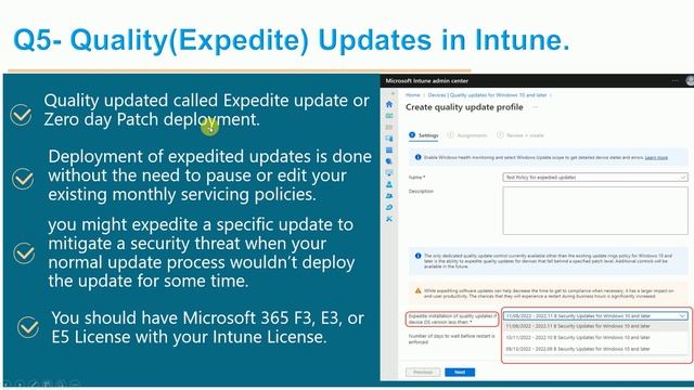 Part -5 - Software Update (Patch) Deployment, Reporting and Troubleshooting Que and Ans for Intune смотреть онлайн