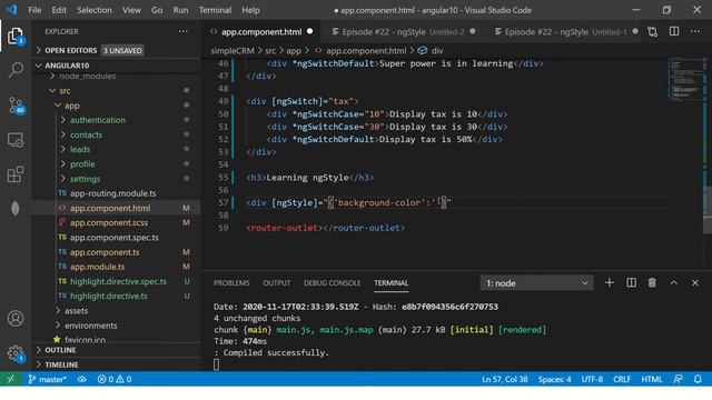 Angular 10 Tutorial #22 - ngStyle in Angular | Angular 10 Tutorial For Beginners смотреть онлайн