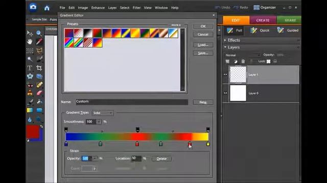 Photoshop Elements - Gradient Tutorial смотреть онлайн