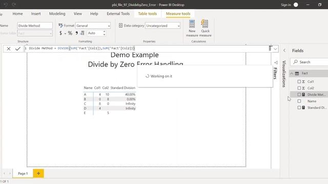 Power BI Divide by Zero Error| Divide by Null Error | Divide Function смотреть онлайн