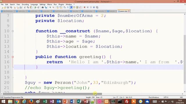 Tutorial 8 - PHP - Object Orientated Programming - OOP - Part 2 смотреть онлайн