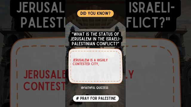Decoding Jerusalem's Role in the Israeli-Palestinian Conflict #palestine #riddles #islamicvideo смотреть онлайн