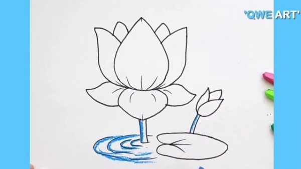 How to draw Lotus Flower step by step easy ? Lotus Drawing