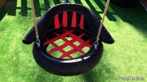 Качели из покрышек своими руками