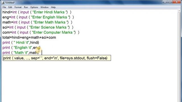 Calculate Total Percentage of 5 subject in python | Marksheet in Python | Basic Python Programming смотреть онлайн
