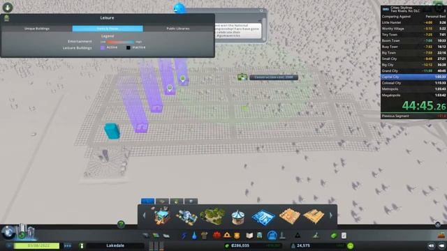 City Skylines Speedrun - Two Rivers No DLC - 1:30:39 смотреть онлайн