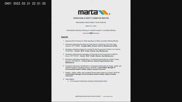 MARTA March 31, 2022- Board Committee Meeting смотреть онлайн
