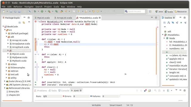 Mutable Singly Linked List (using Scala) смотреть онлайн