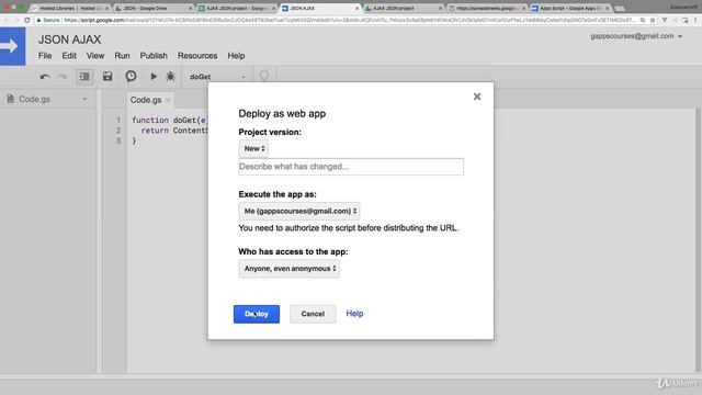 JSON+AJAX+API 0705 Apps Script Google Scripting Server Side смотреть онлайн