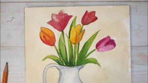 Видеоурок ИЗО Цветы на 8 марта