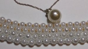 Бисероплетение. Мастер класс.   Украшение из бисера и бусин. Украшение за 10 минут. Пошаговый МК .