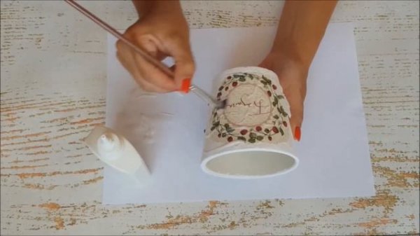 Декорируем кашпо ДЕКУПАЖ DIY Mellas