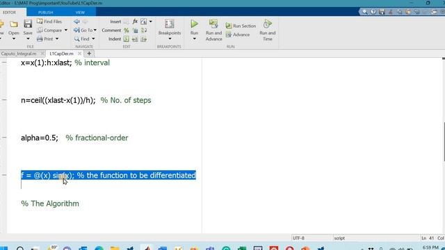 Fractional Calculus| Fractional Derivative|L1 method for Caputo| MATLAB code |Lecture 12 смотреть онлайн